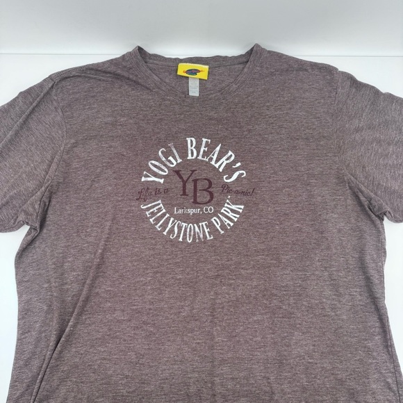 Hanna Barbera T Shirt Men XL Heather Brown Yogi Bear Jellystone Short Sleeve - Picture 2 of 8